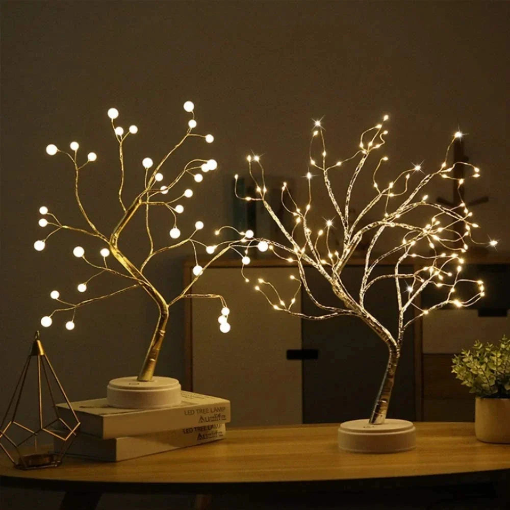 Fairy Light Tree Lamp - LED Bonsai Table Lamp, Warm White