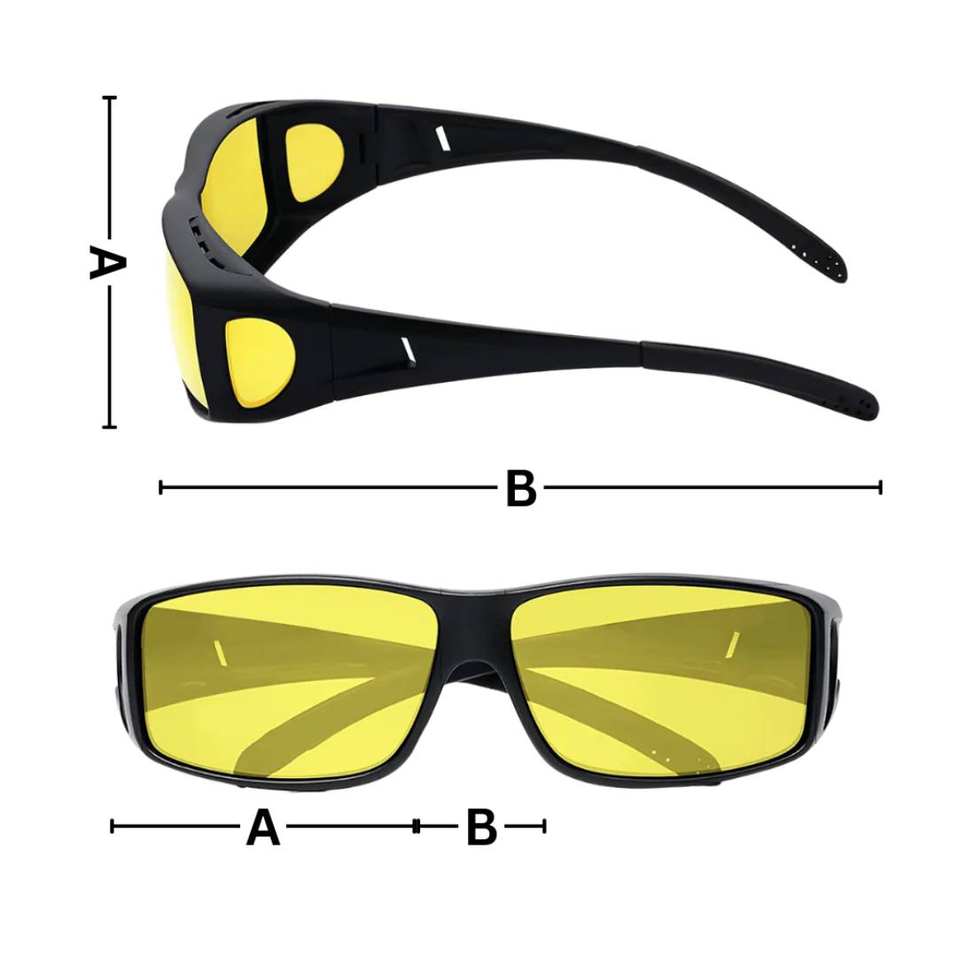 DriveBright Night Driving Clarity Glasses | Anti-Glare Glasses - UV Protection