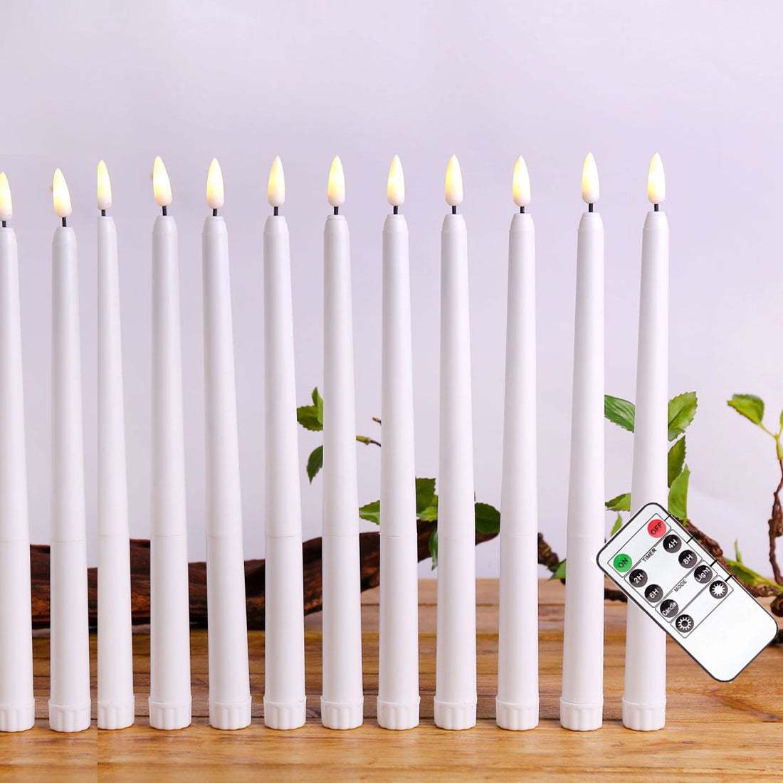 Flameless Chandelier Taper LED Candles - LED, Remote & Timer