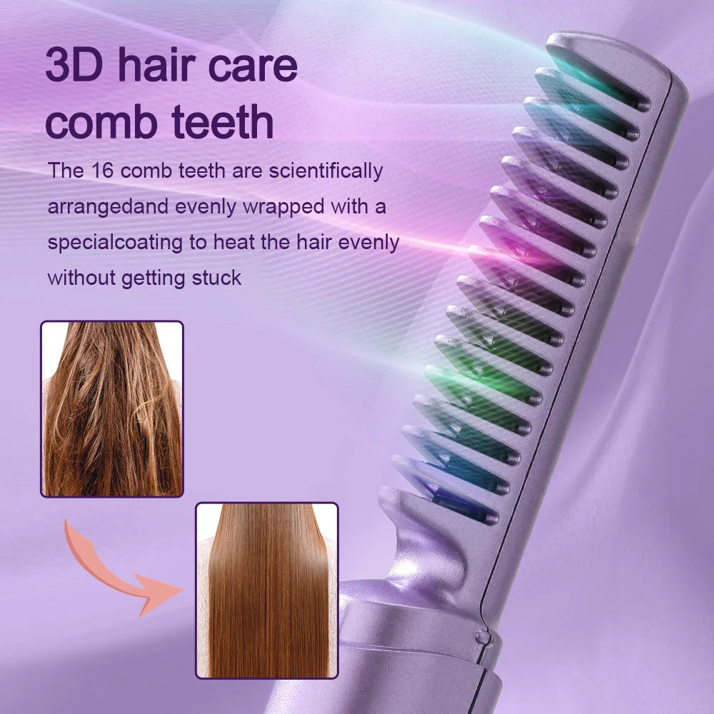 GlamPocket Wireless Hair Straightener - Compact, Travel-Ready & Frizz-Free