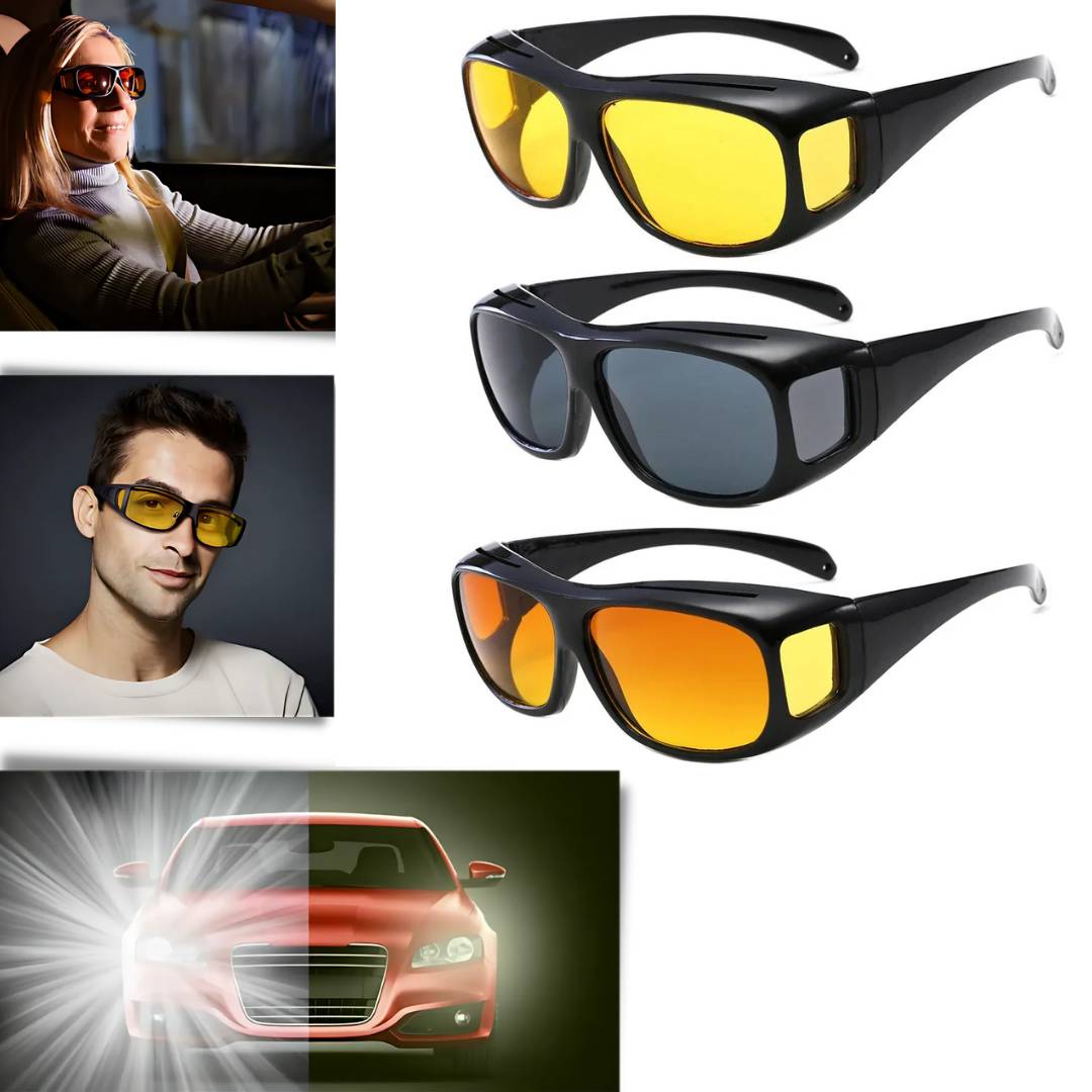 DriveBright Night Driving Clarity Glasses | Anti-Glare Glasses - UV Protection