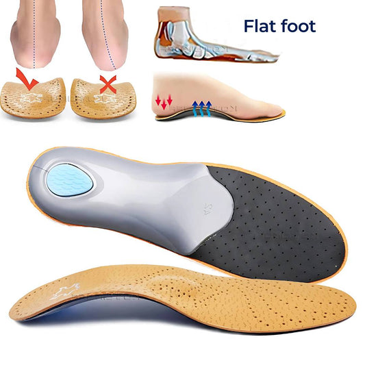 LeatherGuard Orthopedic Leather Shoe Insole | Shock Absorption - Arch Support - Comfortable