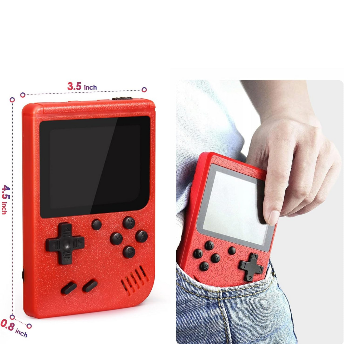RetroRush Mini Console – 400 Classic Games