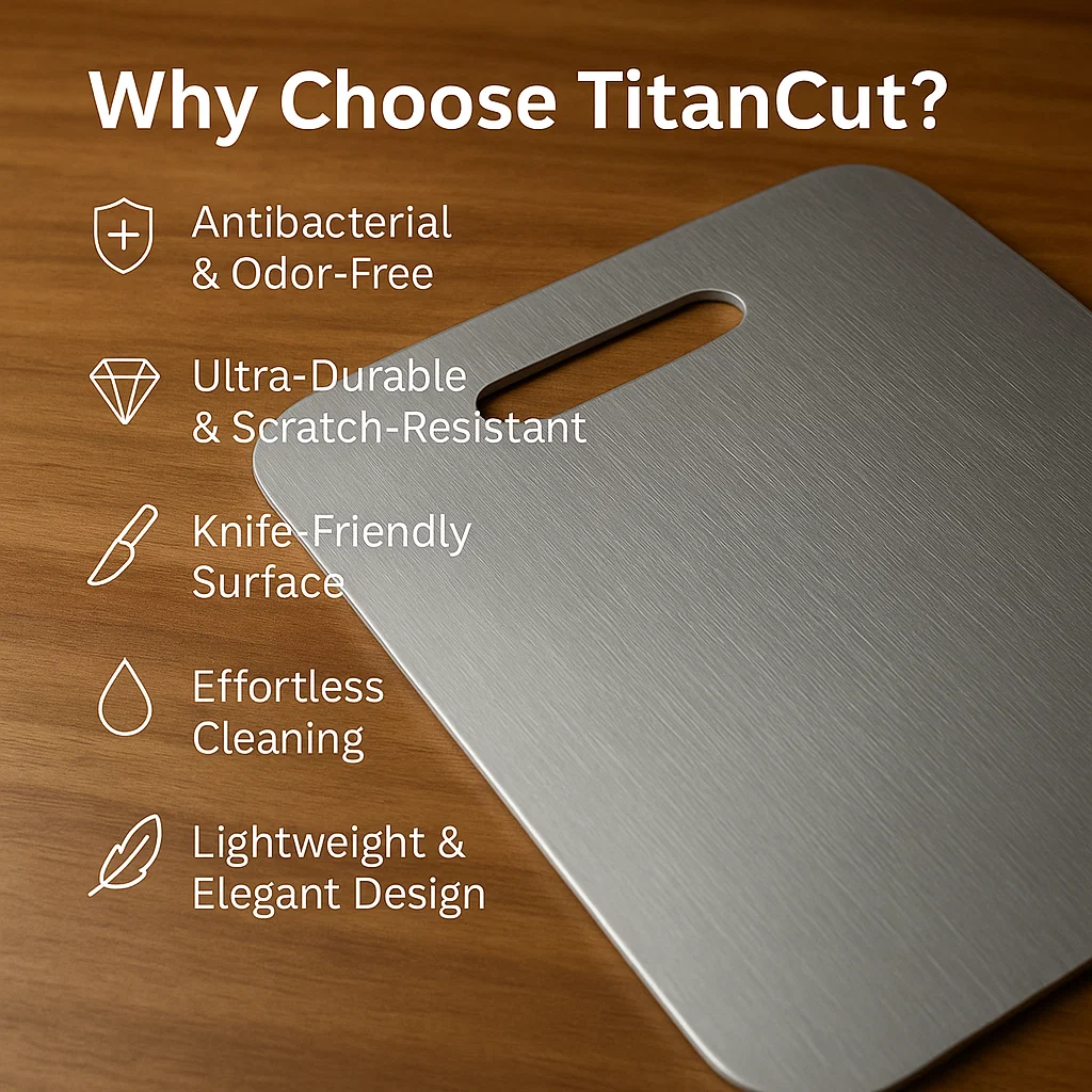 Titanium Cutting Board - Durable, Hygienic & Scratch-Resistant