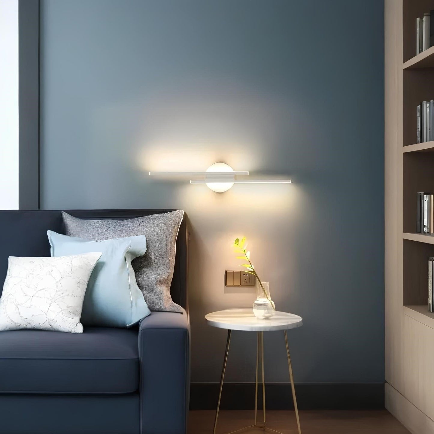 Harmony Ambience Sconce - Modern LED Bar & Disc, Dimmable