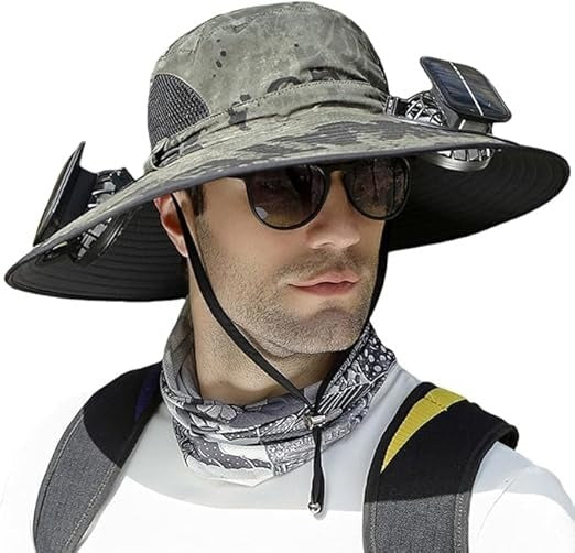 BreezeShade Cooling Sun Hat with Solar Fans