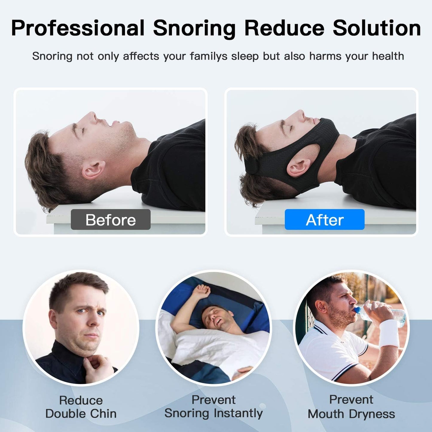 Anti Snoring Chin Strap for Better Sleep Posture