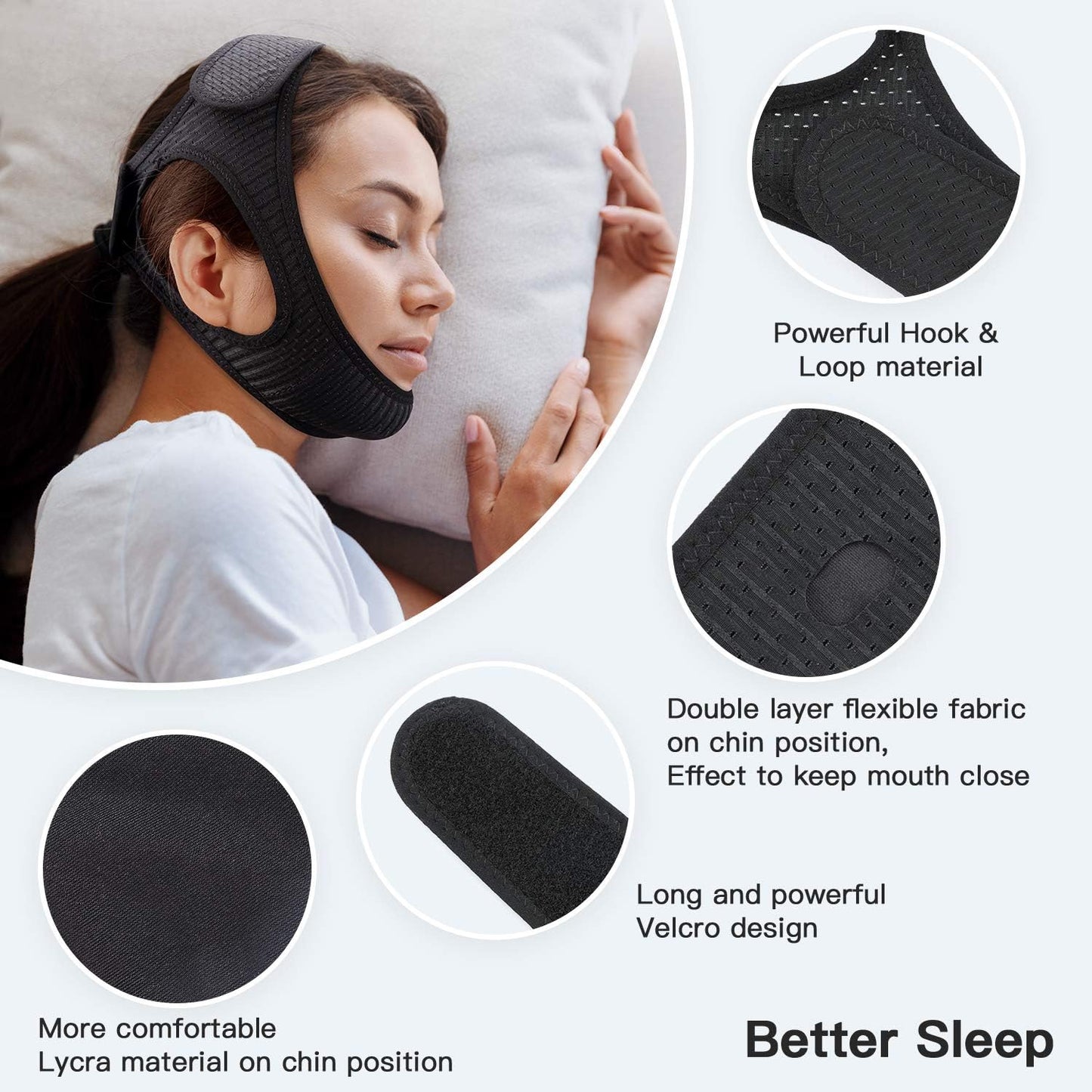 Anti Snoring Chin Strap for Better Sleep Posture