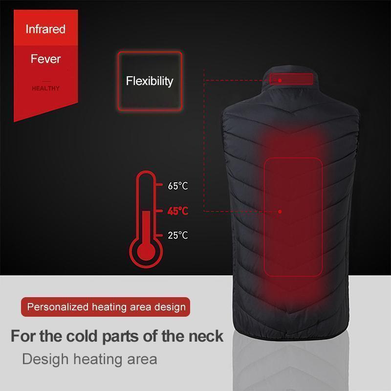 Outdoor Heated Vest with Adjustable Heat Levels