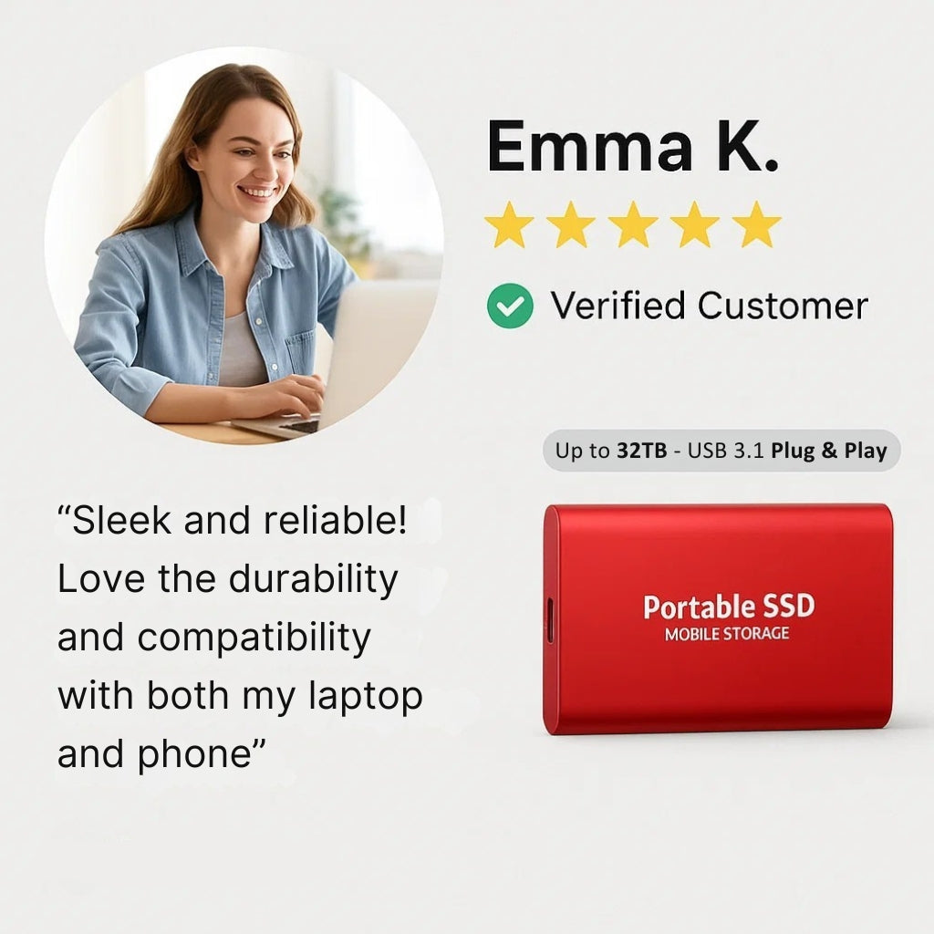 Portable SSD External Hard Drive | From 1TB – 32TB Ultra-Fast Storage