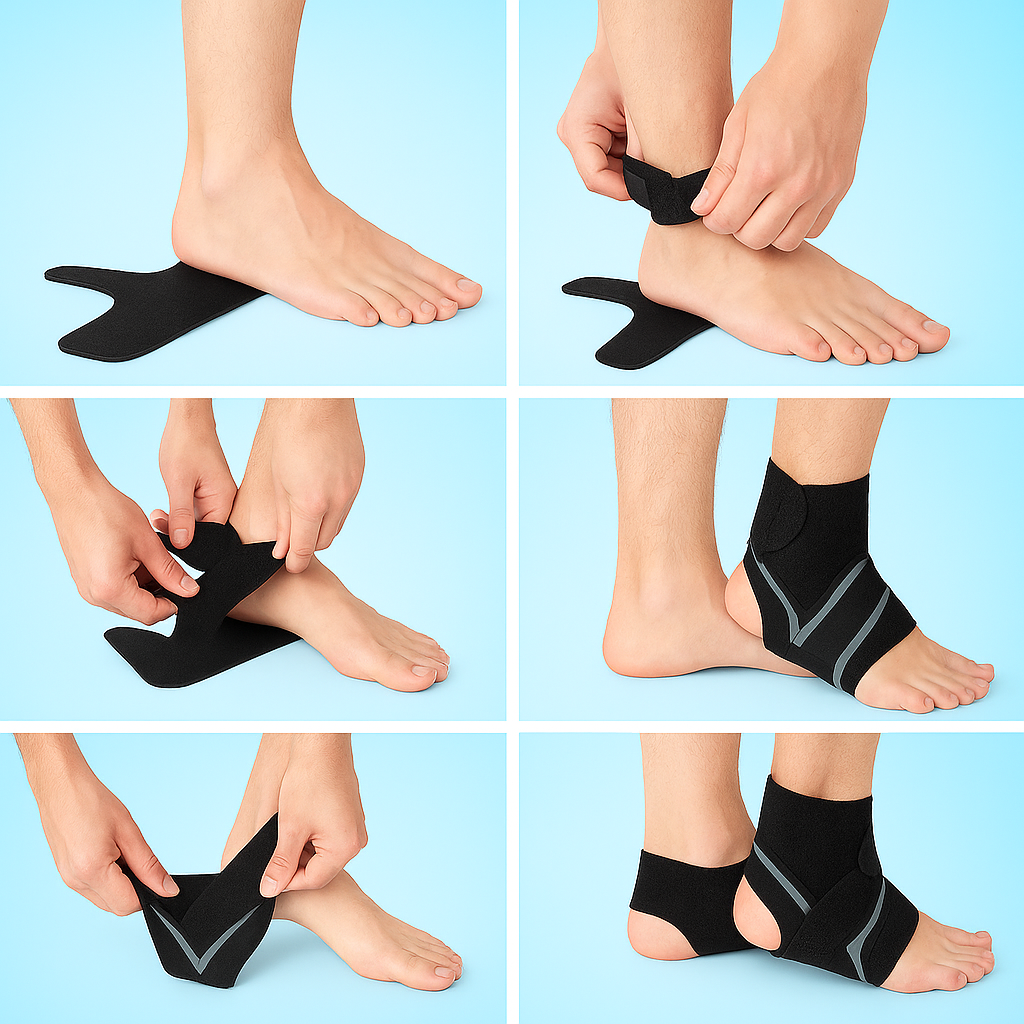 Ankle Wrap Brace - Compression Support for Sprains, Swelling & Foot Pain