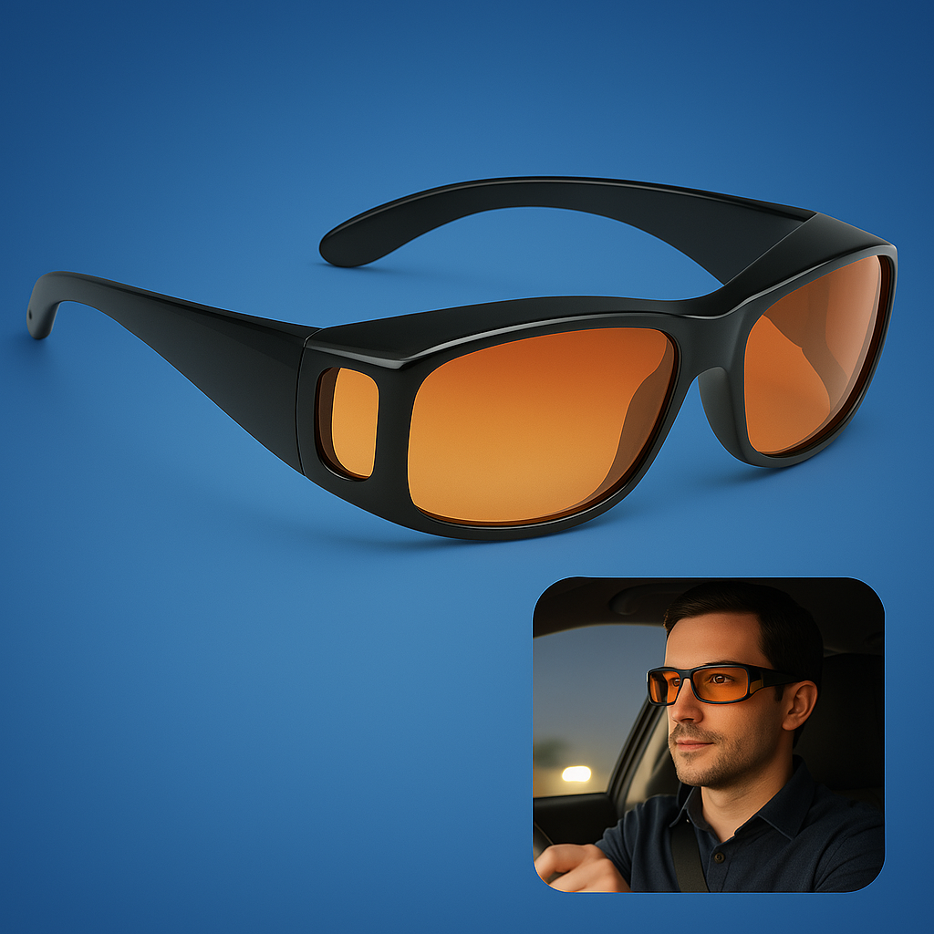 DriveBright Night Driving Clarity Glasses | Anti-Glare Glasses - UV Protection