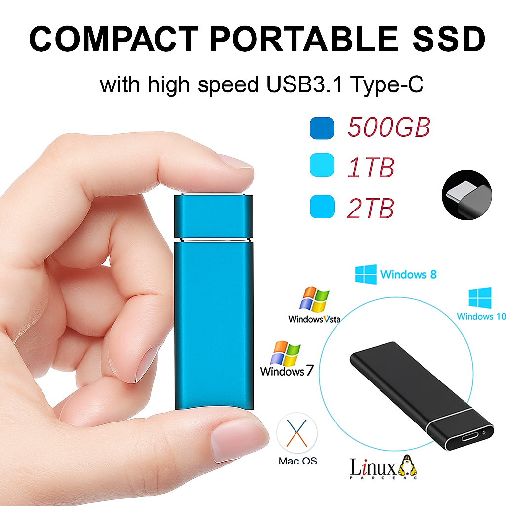 External SSD Hard Drive - Ultra-Speed High-Performance Storage
