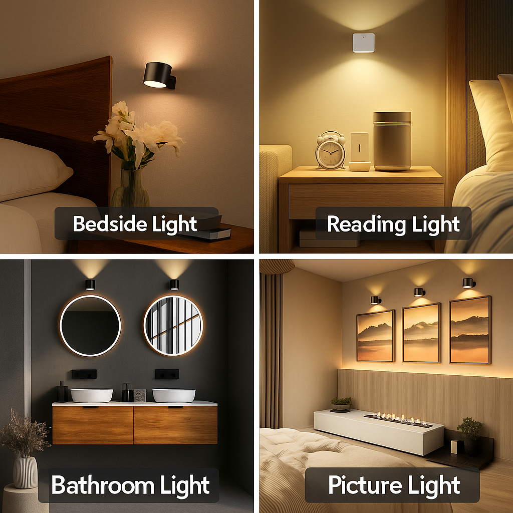 GlowMate Stick-On LED Wall Light – No Screws or Wires, Just Stick & Glow