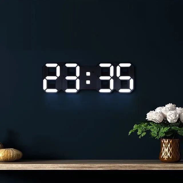 3D Modern LED Digital Wall Clock - Stylish Wall Decor
