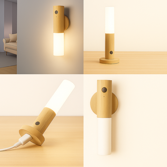 LumiSense Motion Sensor Wall Light – Rechargeable & Stick-On