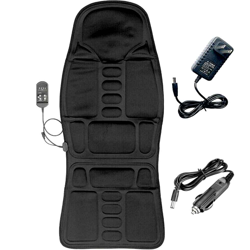 Heated Massage Seat Cover with Neck & Back Support - For Car and Home Use