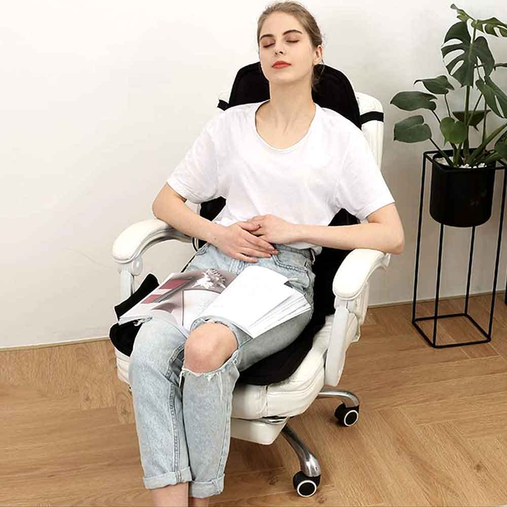 Heated Massage Seat Cover with Neck & Back Support - For Car and Home Use