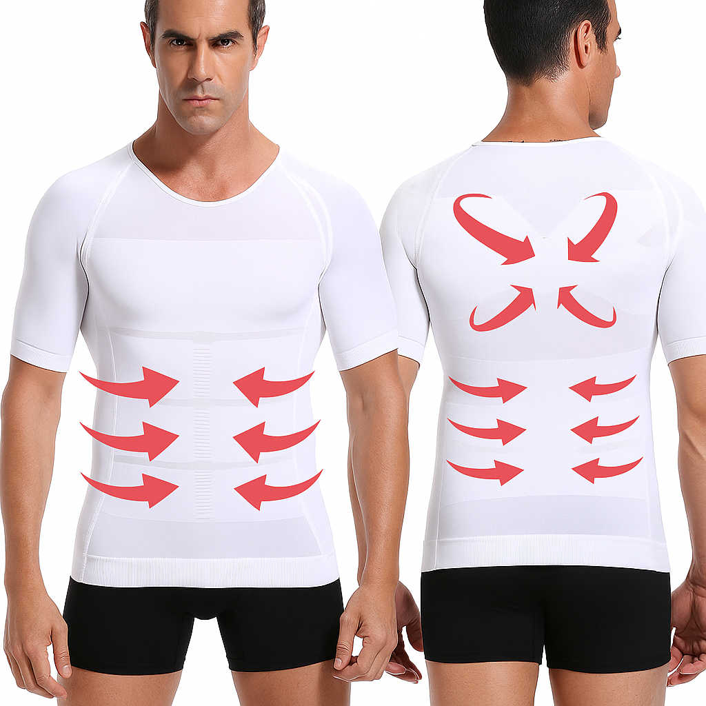 SculptMen Men's Body Shaper Slimming T-Shirt
