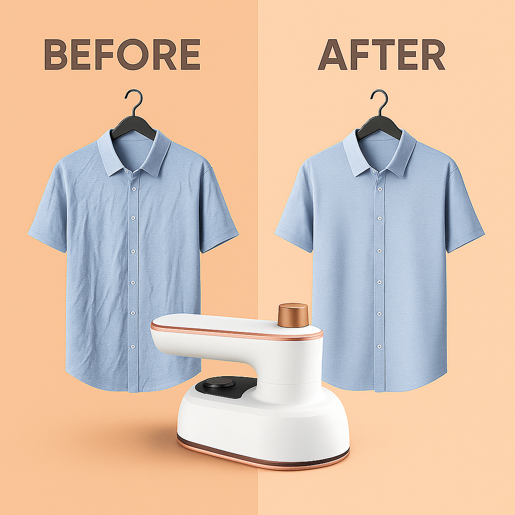 MiniSteam Iron - Portable, Travel-Friendly Clothes Iron