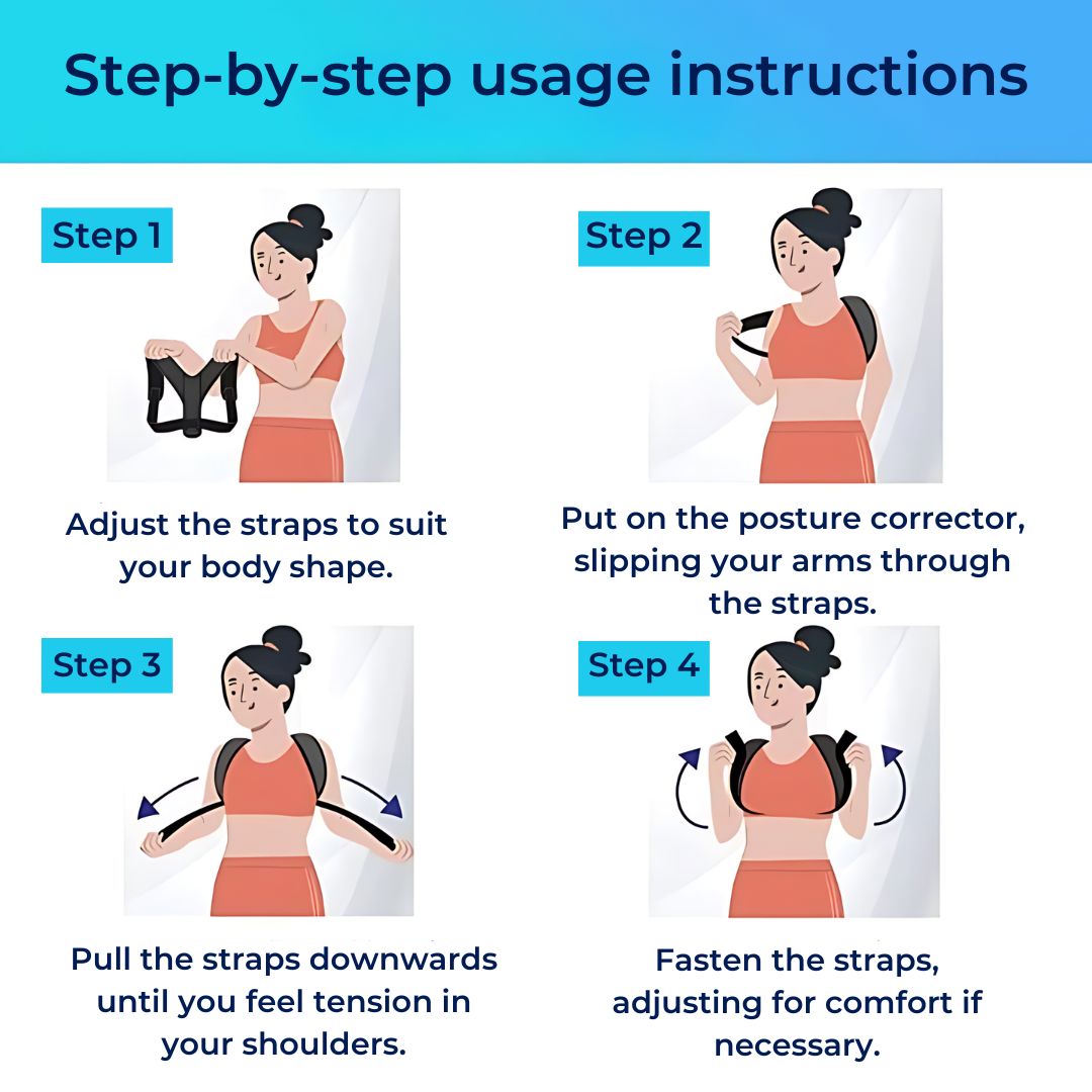 PerfectAlign Back Brace Posture Corrector Support - Adjustable