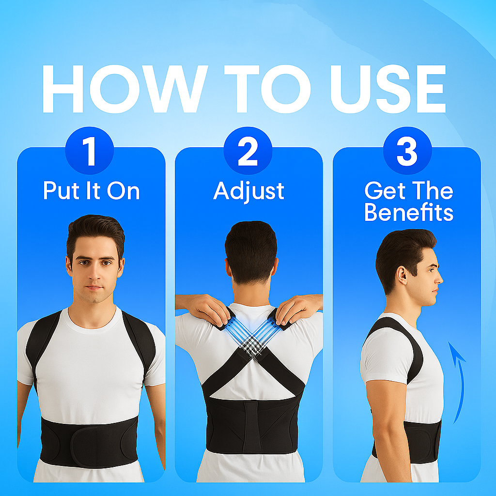 PosturAlign Adjustable Posture Corrector Belt for Men & Women