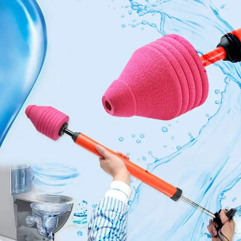 TurboFlush Toilet Plunger - Drain Blaster for Sink, Toilet & Shower Clogs