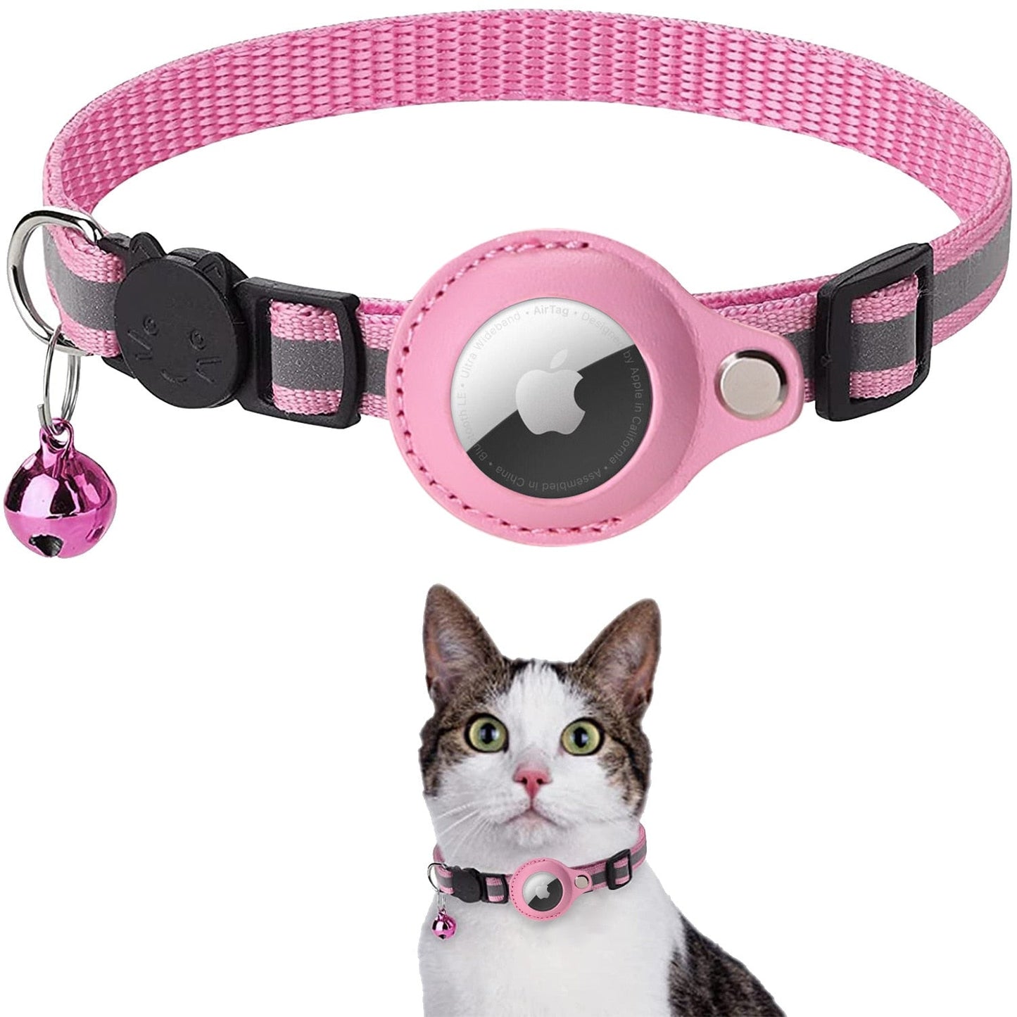PawLocator Cat Tracking Collar - AirTag Compatible with GPS Holder