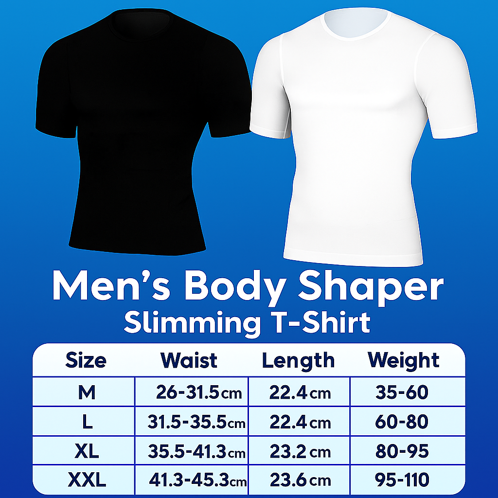 SculptMen Men's Body Shaper Slimming T-Shirt