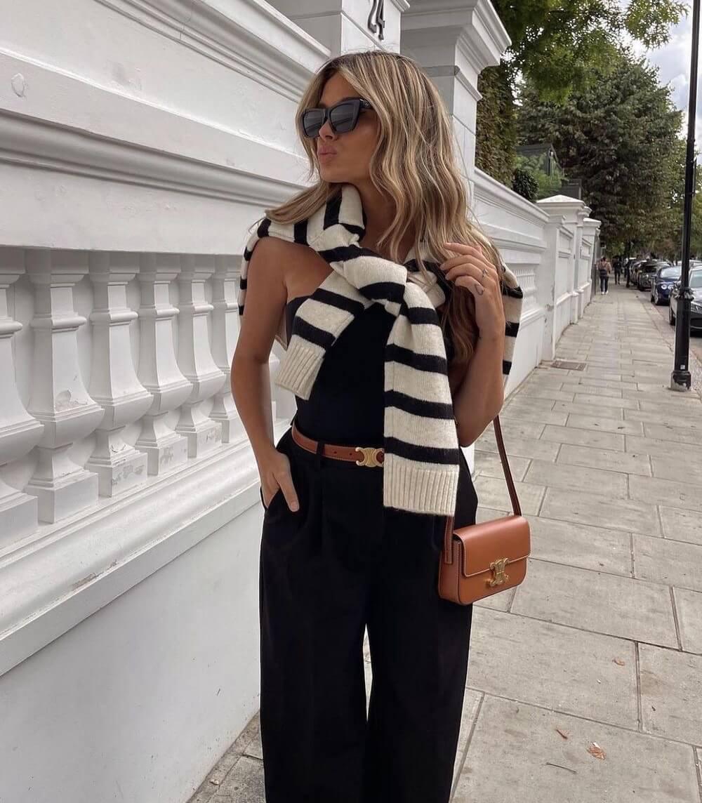 Allium Luxury Leather Belt with Gold Details