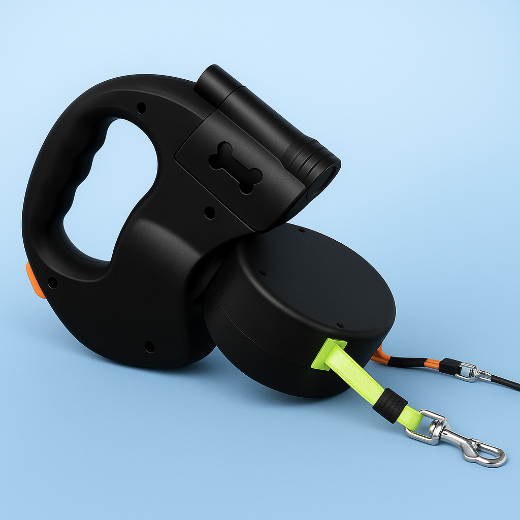 TwistFree Duo Retractable Leash for One or Two Dogs