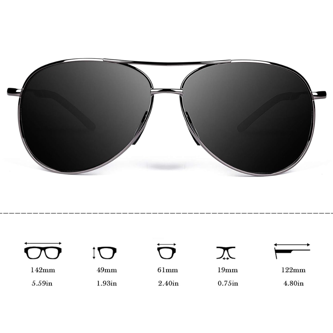 Solix Premium Polarized Sunglasses Aviator