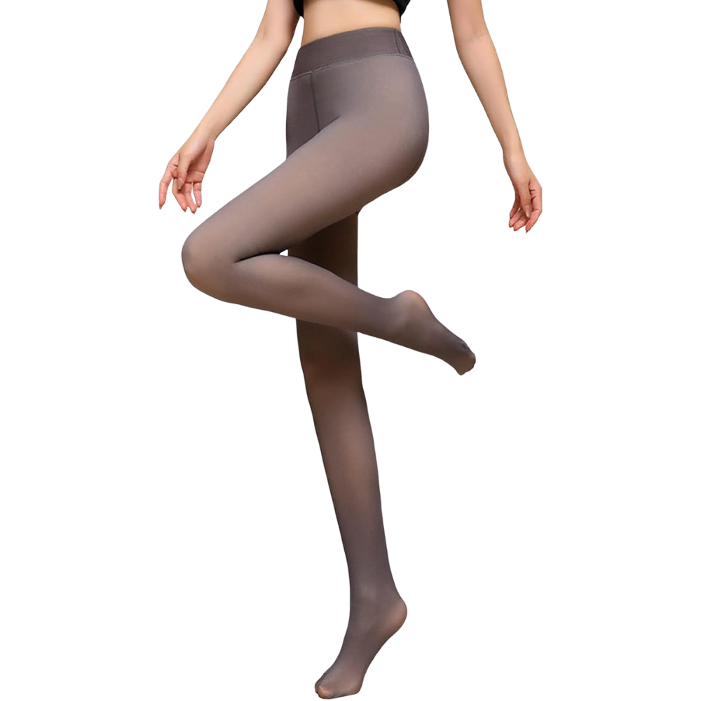 Cozy Translucent Illusion Fleece Lined Tights