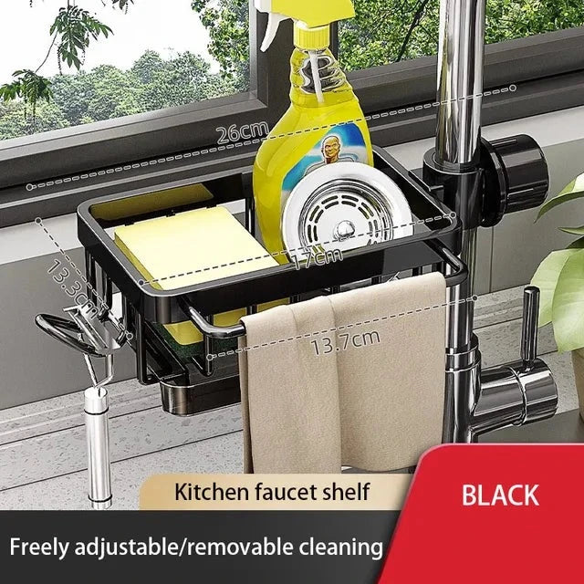 Premium-Look Aluminum Sink Organizer