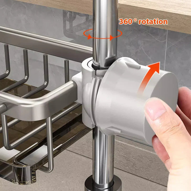 Premium-Look Aluminum Sink Organizer