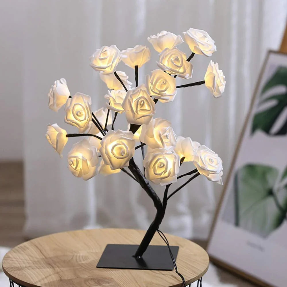 Rose Tree Lamp - LED Blossom Bonsai, Warm White