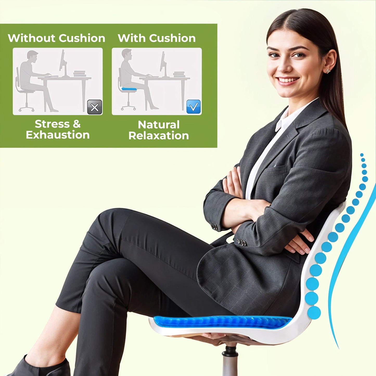 Honeycomb Gel Seat Cushion - Super Comfortable