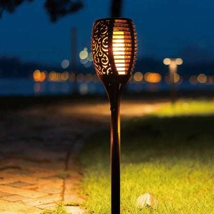 Outdoor Solar Torch - Flickering Flame LED Garden Stakes
