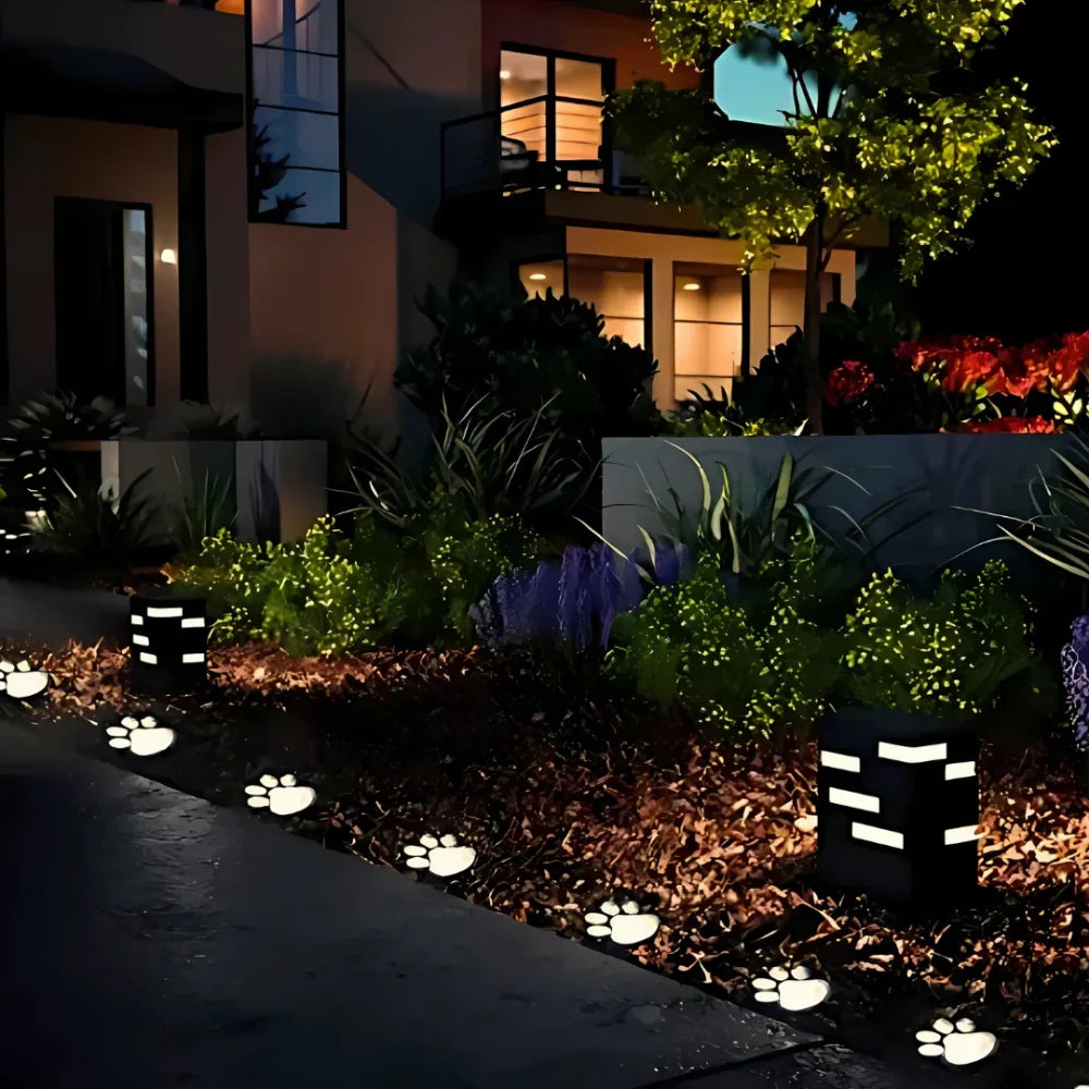 PawGlow Solar Path Lights - Auto On/Off, Waterproof Stakes