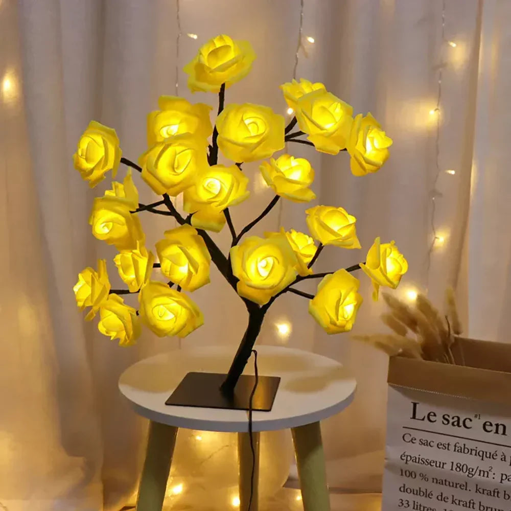 Rose Tree Lamp - LED Blossom Bonsai, Warm White