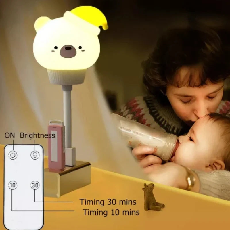 Cutely Animal Kids Night Light - Soft LED, Kids Room Lamp