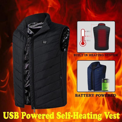 Outdoor Heated Vest with Adjustable Heat Levels