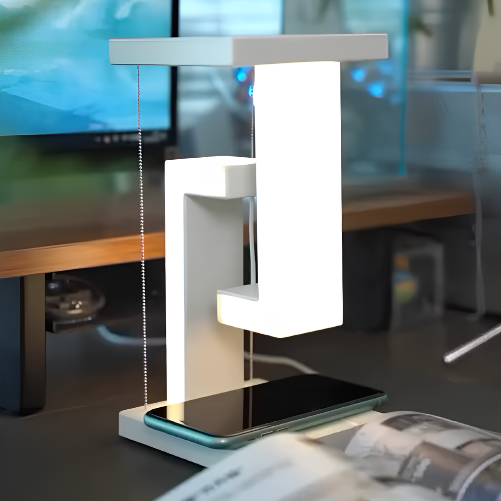 Aetherlight Wireless Charger Lamp - LED Desk Light, Qi-Compatible