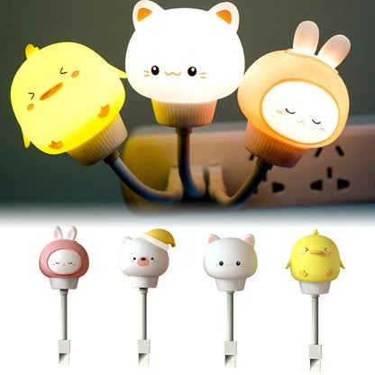 Cutely Animal Kids Night Light - Soft LED, Kids Room Lamp