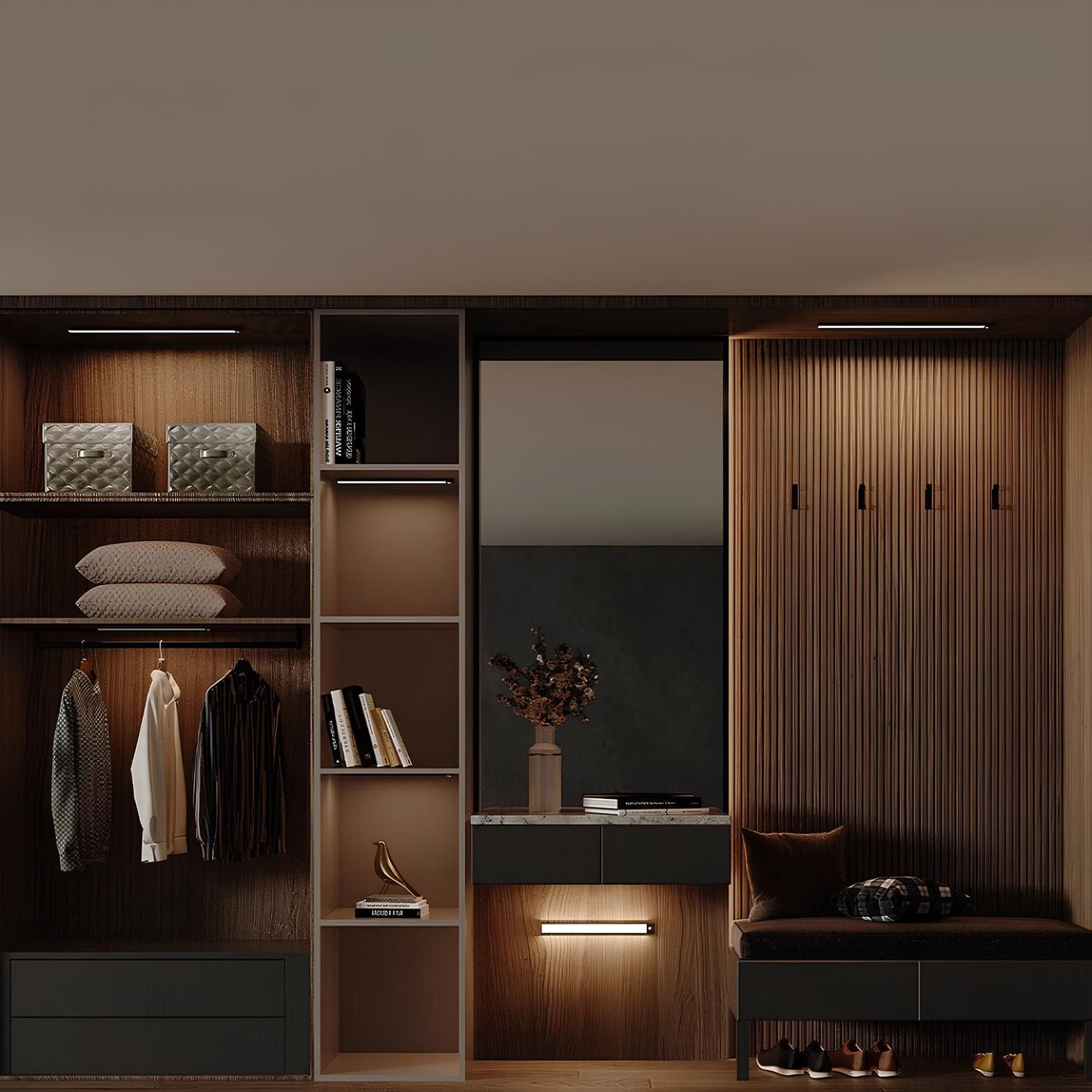 EasyStick Motion Sensor Light Bar - Rechargeable LED, Magnetic Mount