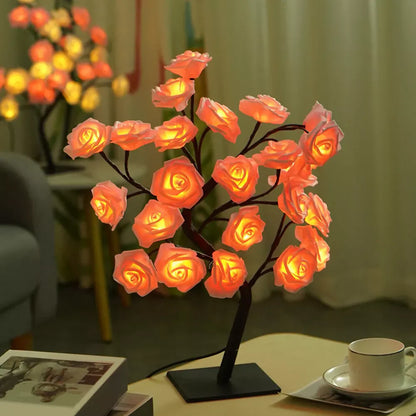 Rose Tree Lamp - LED Blossom Bonsai, Warm White