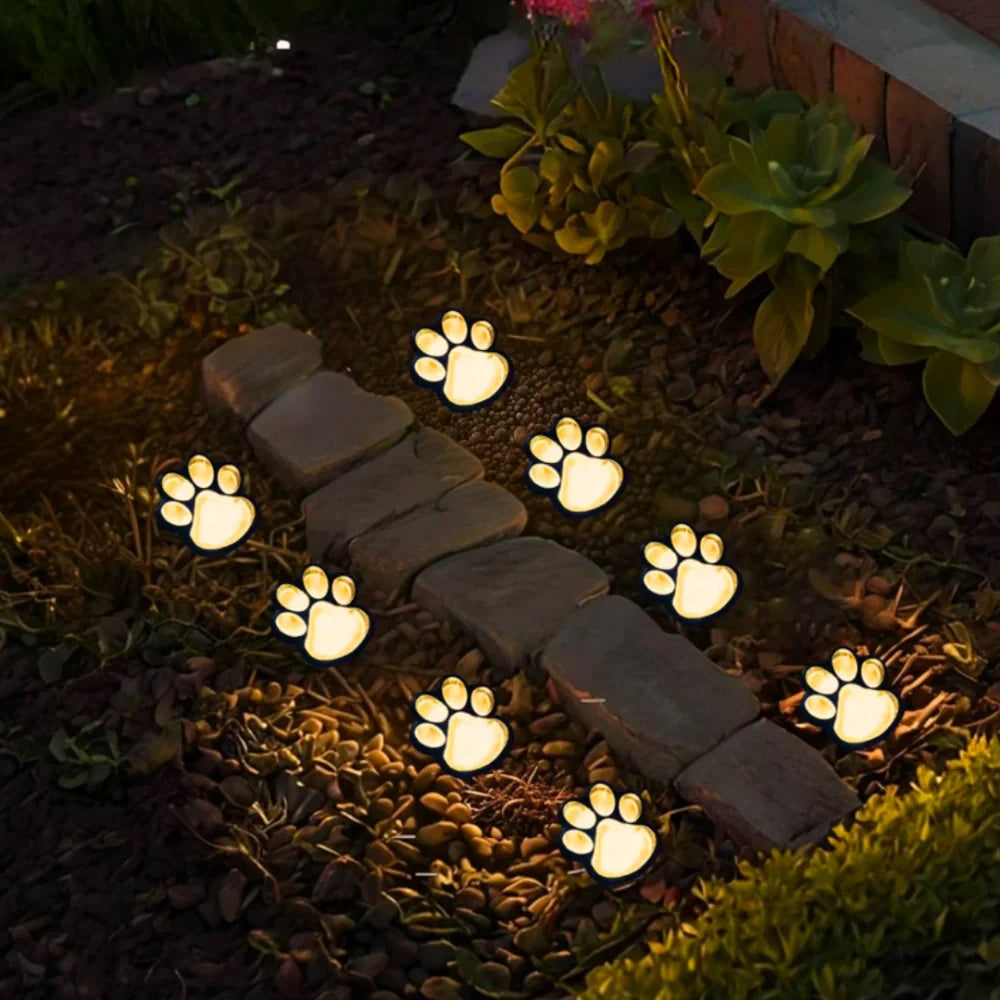 PawGlow Solar Path Lights - Auto On/Off, Waterproof Stakes