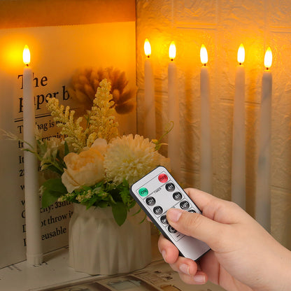 Flameless Chandelier Taper LED Candles - LED, Remote & Timer