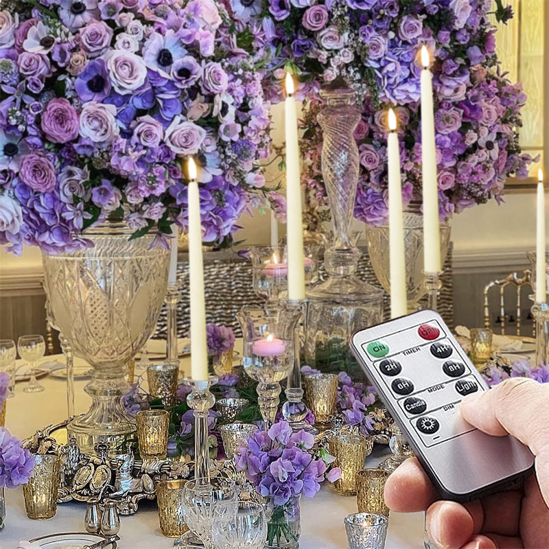 Flameless Chandelier Taper LED Candles - LED, Remote & Timer