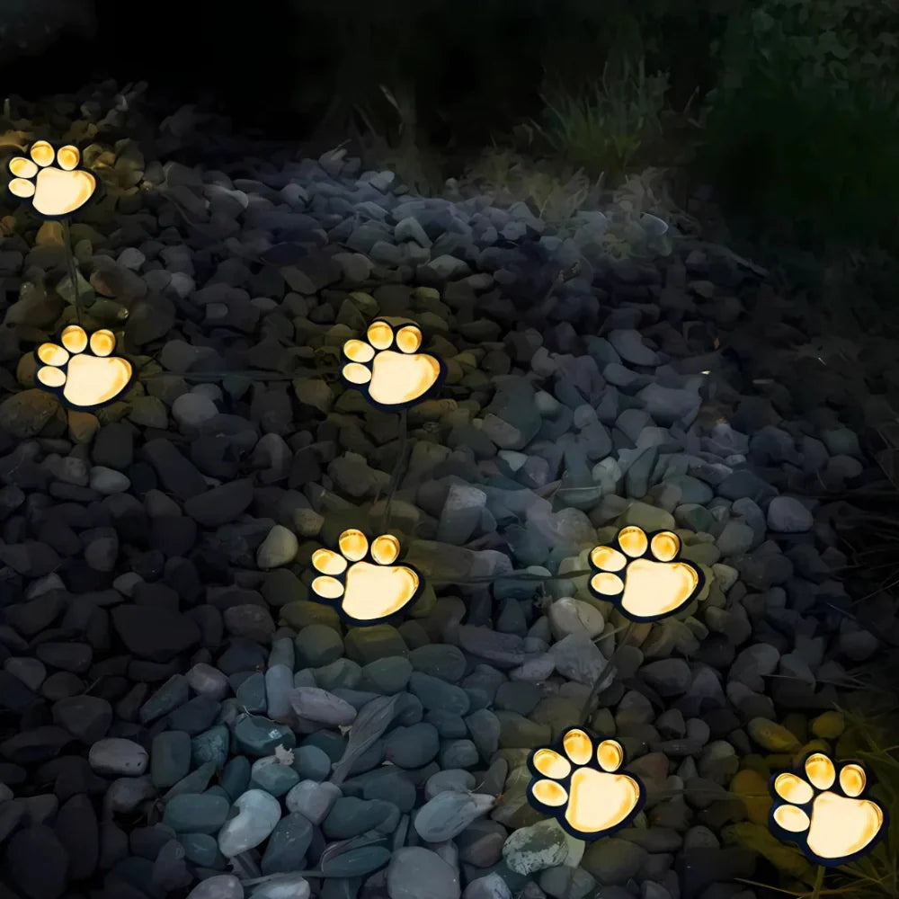 PawGlow Solar Path Lights - Auto On/Off, Waterproof Stakes